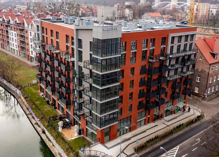 River View Downtown With Balcony 아파트 그단스크